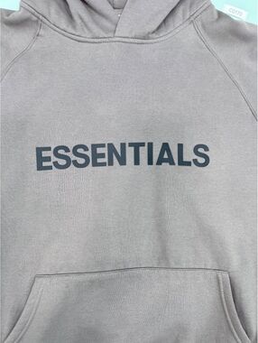 ESSENTIALS Men’s Hoodie - Brown Gray
